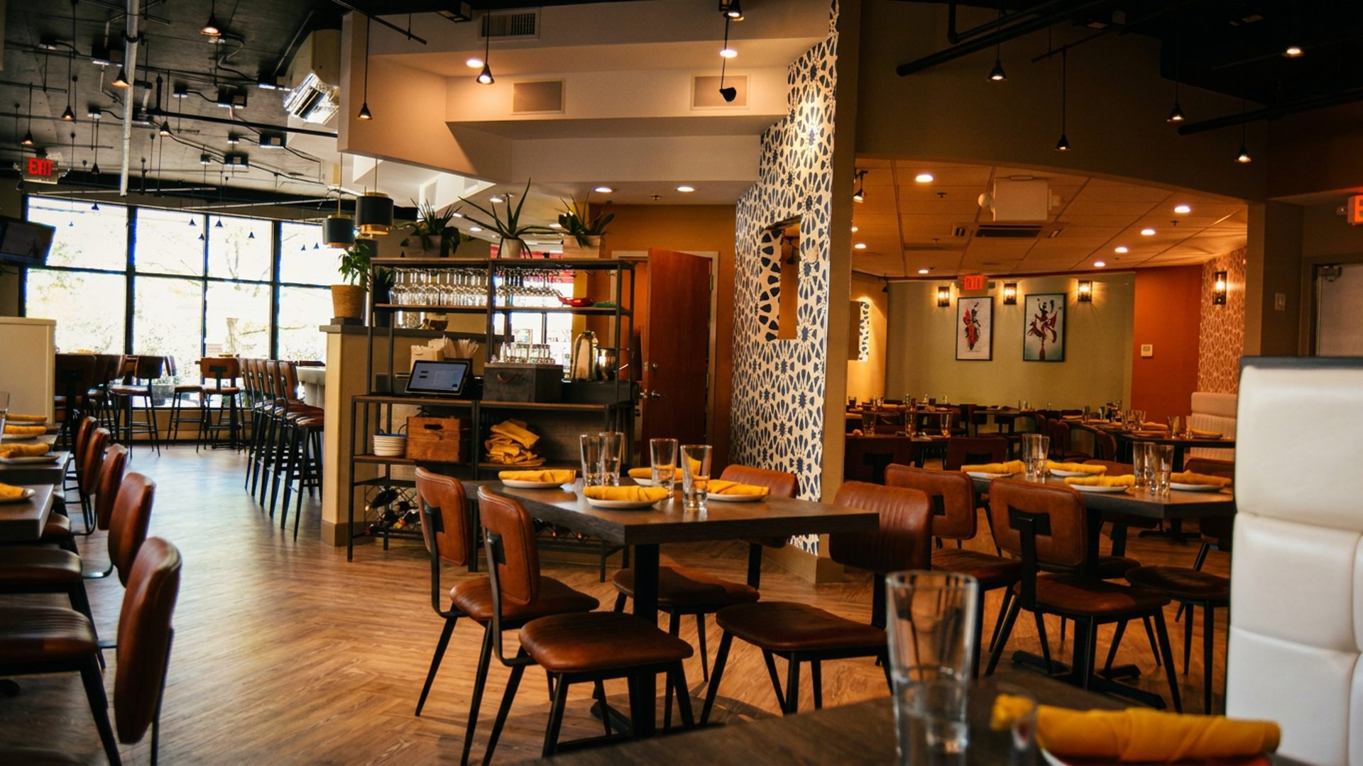 Food, drinks, and the room