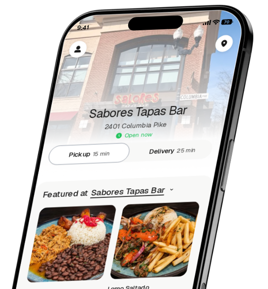 Sabores Tapas Bar app preview