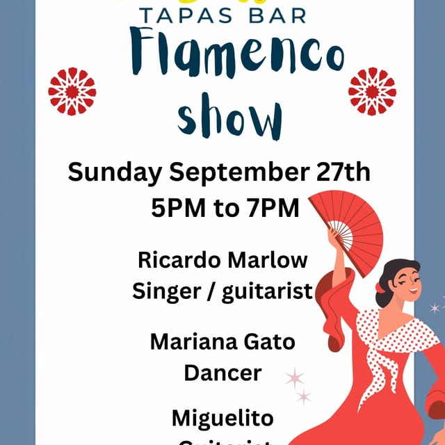 Flamenco night Sunday Sep. 27