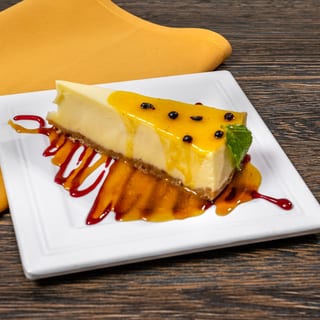 Tarta de queso y maracuyá